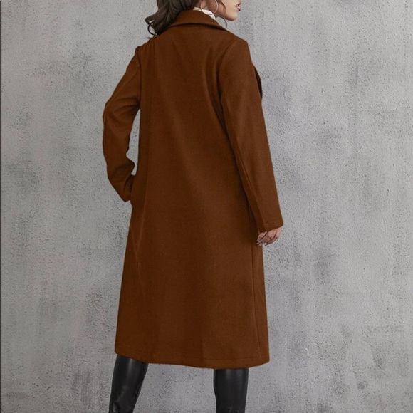 Lapel Neck Overcoat without Belt - Picture 3 of 3